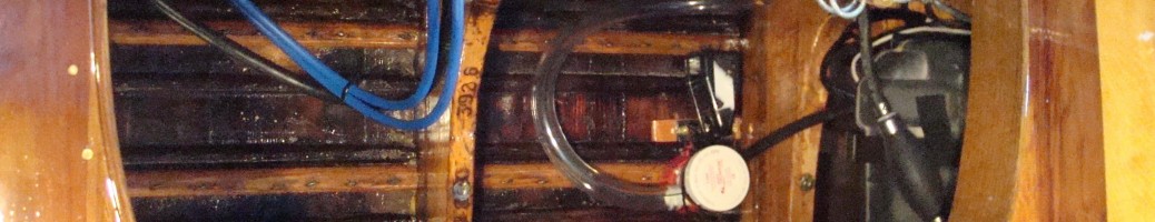 Antique wooden boat restoration image